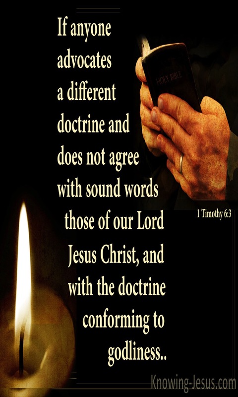 1 Timothy 6:3 A Different Doctrine (brown)
